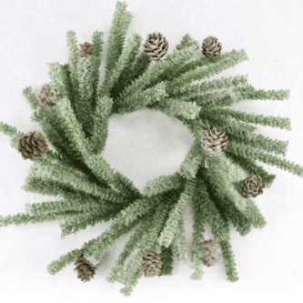 Frosted Pinecone Candle Ring