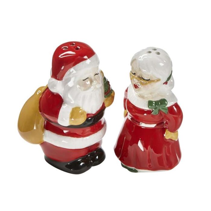 Kissing Claus Salt  Pepper Shakers