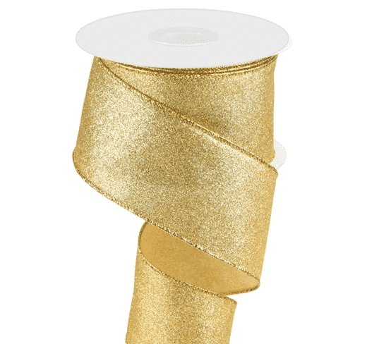 Gold Shimmer Glitter Ribbon