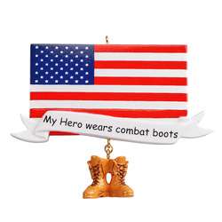 My Hero Wears Combat Boots Ornament Personalized
