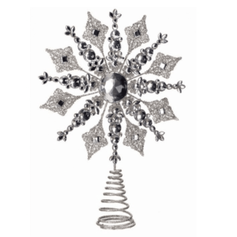 Jewel Snowflake Glitter Tree Topper