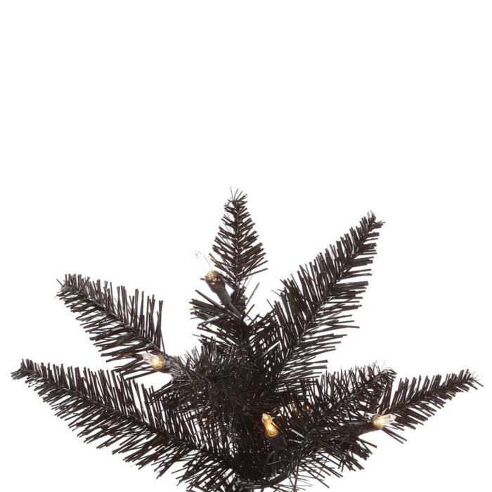 Slim Pine Fir Tree In Black