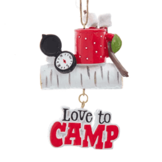 Love To Camp Sign Ornament