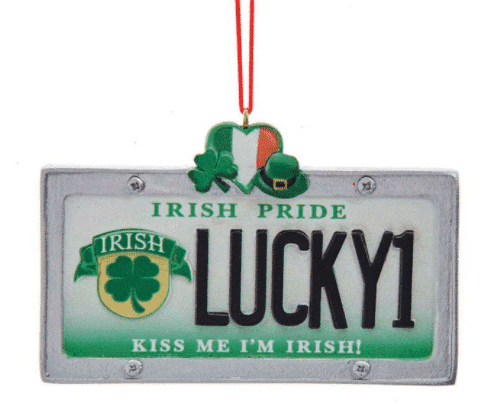 lucky1 Irish License Plate Ornament