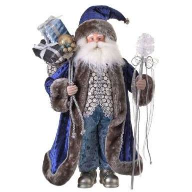 Winter Blue Santa with Snowflake Staff