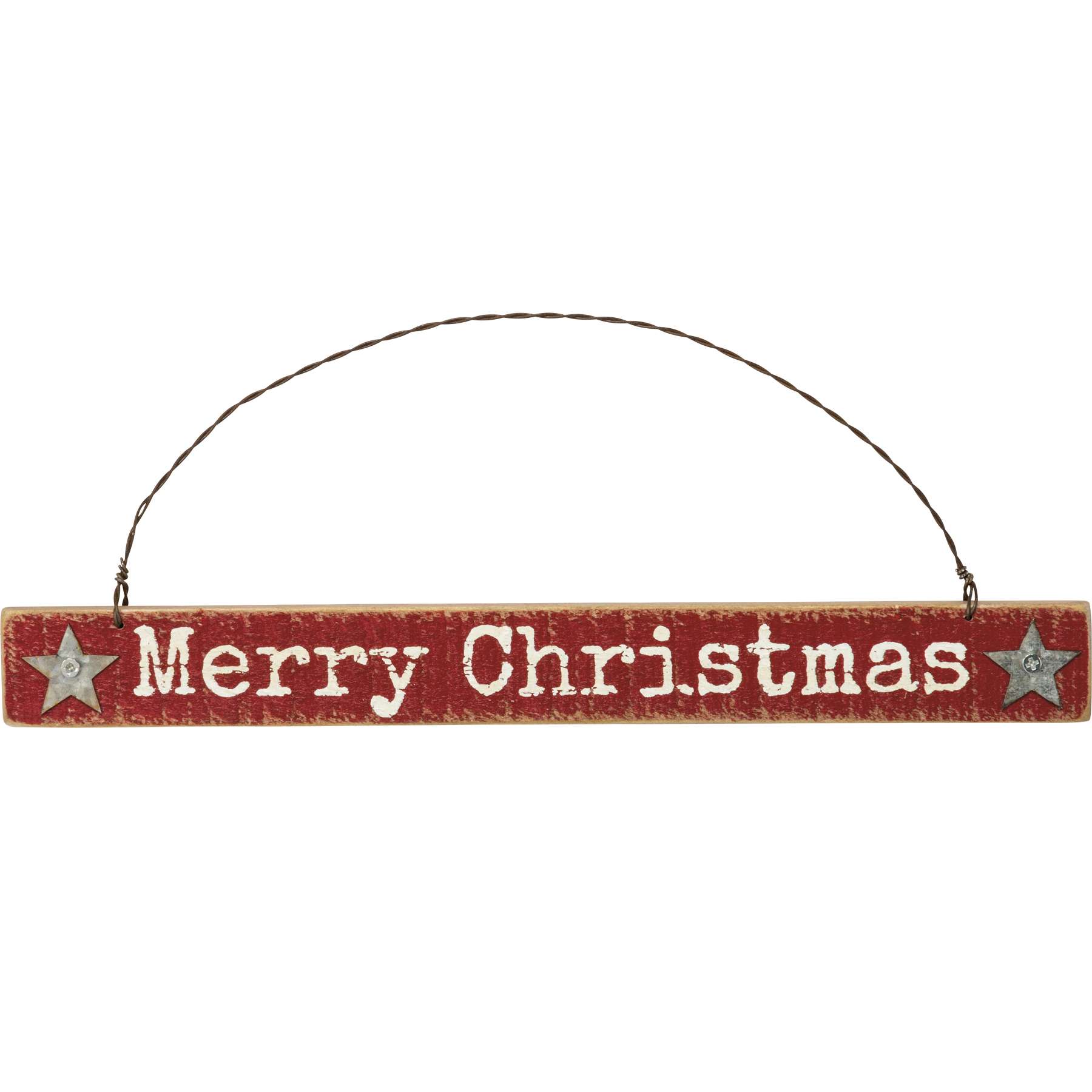 Merry Christmas Slat Ornament - Christmas Store