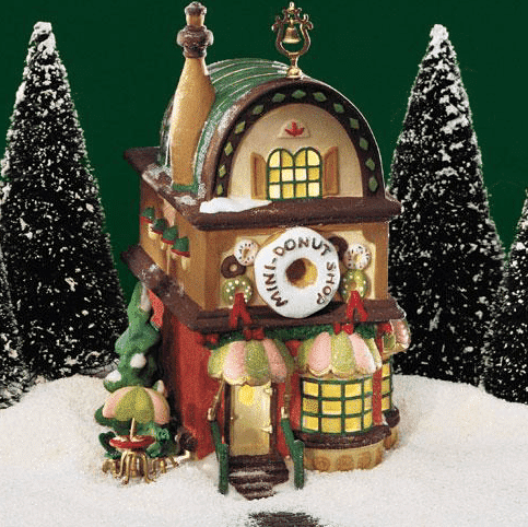 Dept 56 Rare Retired North Pole Mini Donut Shop Pre owned