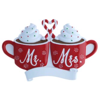 Mr. and Mrs. Cocoa Ornament Personalized