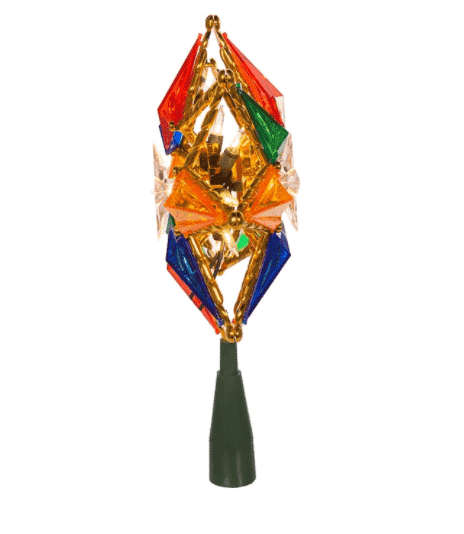 Side Multi Colored Faceted Star Treetop