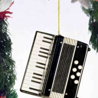 Music Black Accordion Ornament