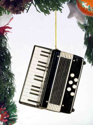 Music Black Accordion Ornament