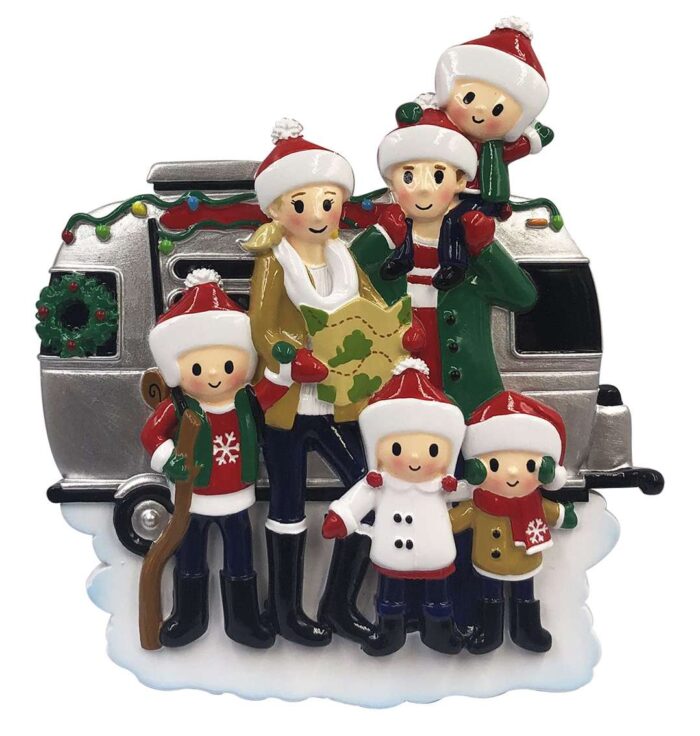 Camper Family Road Trip Personalized Christmas Ornament Click for More Sizes