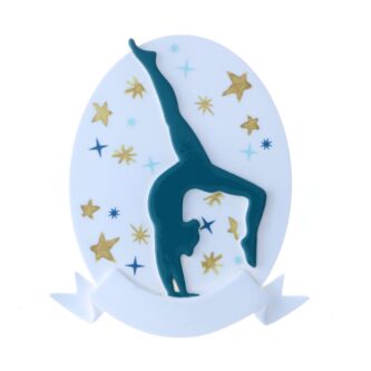 Silhouette Gymnast Personalized Christmas Ornament