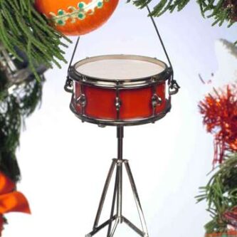 Music Red Snare Drum Ornament