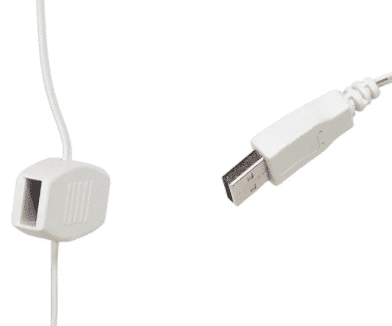 Push White Usb Extension Cord Dual Outlet