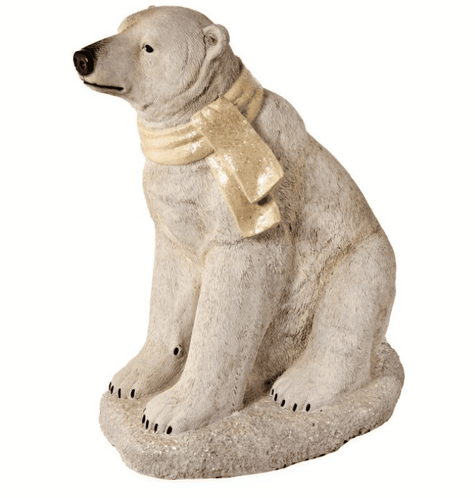 Polar Bear With Scarf Outdoor Decor Christmas Store