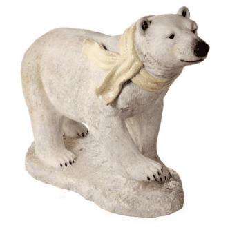 Polar Bear With Scarf Outdoor Decor