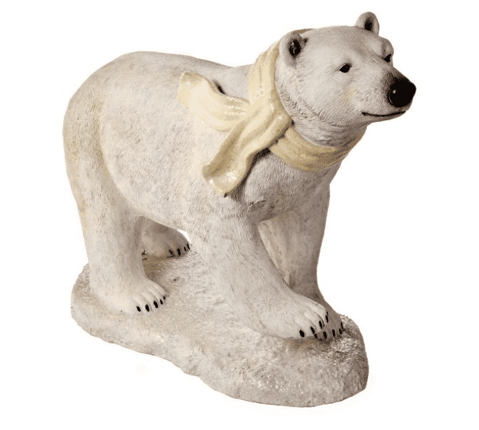 Polar Bear With Scarf Outdoor Decor - Christmas Store