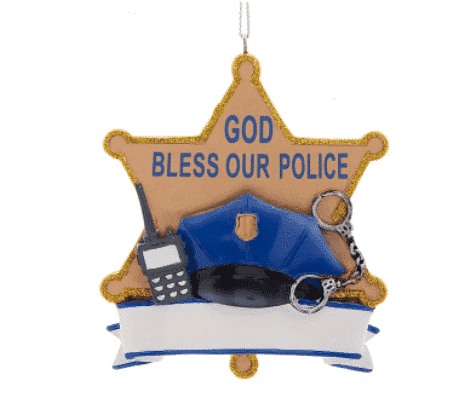 Police Badge and Hat Ornament