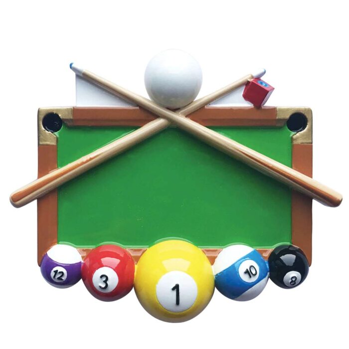 Pool Balls and Cues Ornament Personalize