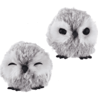 Puff Ball Owl Ornaments