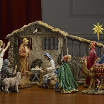Real Life 14" Nativity Creche Sixteen Piece