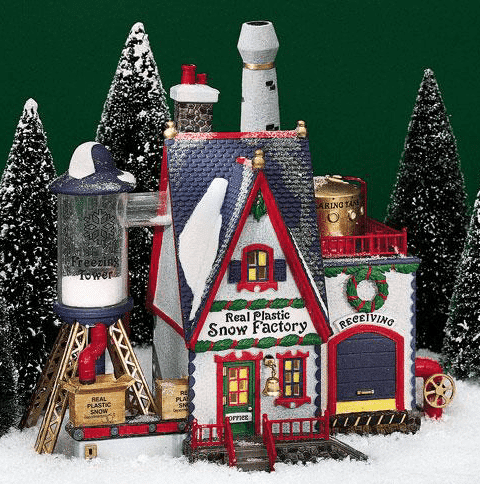 Dept 56 Rare Retired North Pole Real Plastic Snow Factory Pre owned
