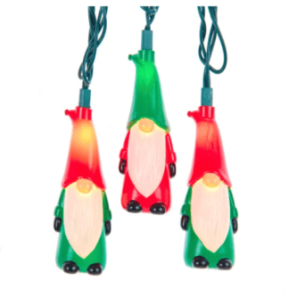 Red and Green Gnome Light Set