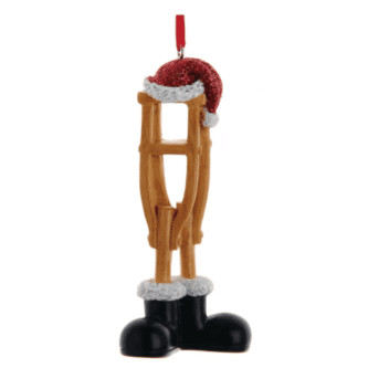 Santa Crutches Ornament