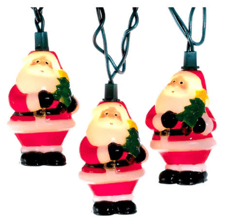 Santa With Christmas Tree Light Set - Christmas Store