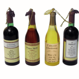 Sayings Wine Bottle Ornaments