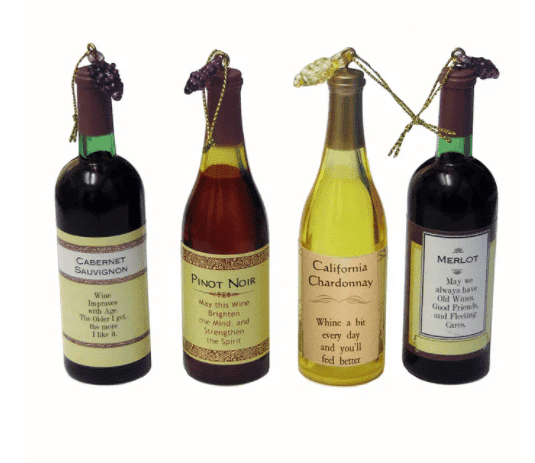 Sayings Wine Bottle Ornaments