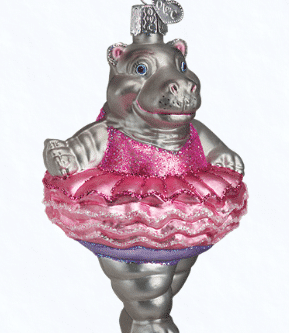Old World Christmas Twinkle Toes Hippo Ornament