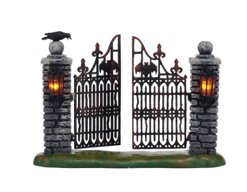 Dept 56 Halloween Village Spooky Wrought Iron Gate