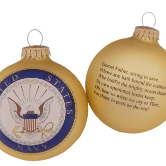 United States Navy Logo and Hymn Ornament