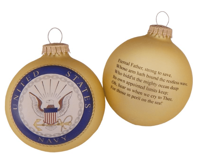 United States Navy Logo and Hymn Ornament