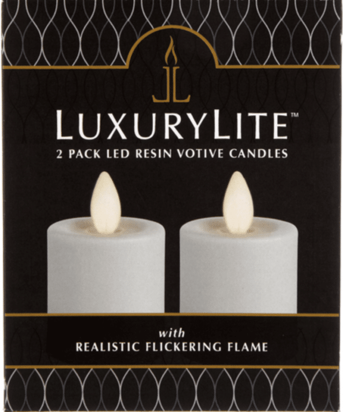 Luxurylite White Led Votive Candle Set