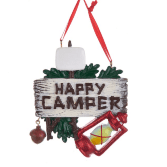 Happy Camping Sign Ornament
