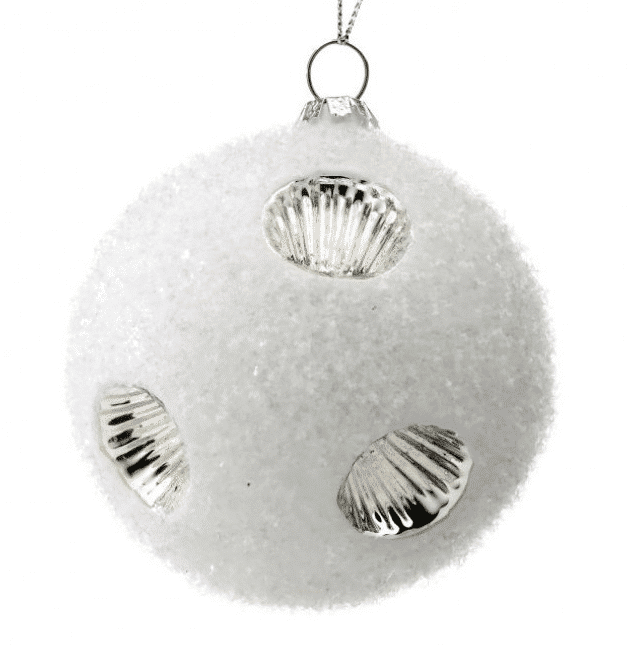 Snowball Reflector Ball Ornament