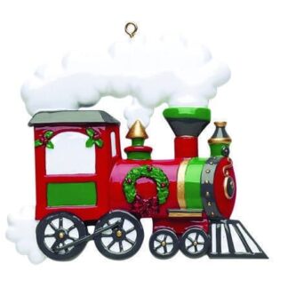 Red and Green Christmas Train Ornament