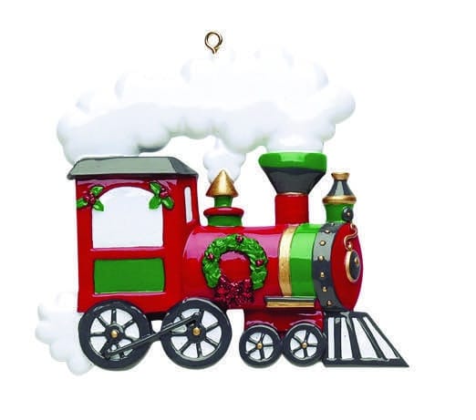 Red and Green Christmas Train Ornament