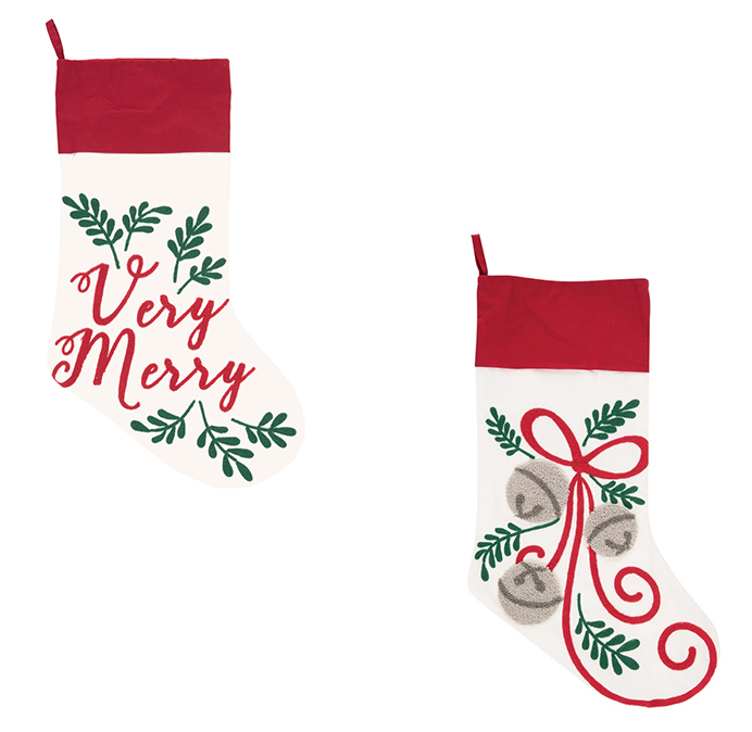 Very Merry Jingle Bow Christmas Stockings