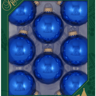 Victoria Blue Ball Ornaments Box of 8