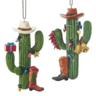 Western Cactus Boot and Hat Ornaments
