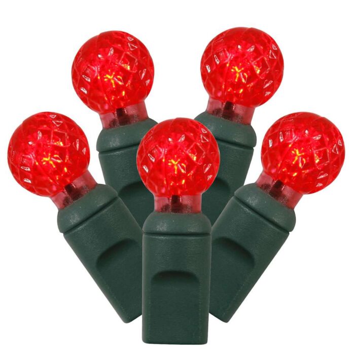 50 Bulb Berry LED G12 Light Sets Red