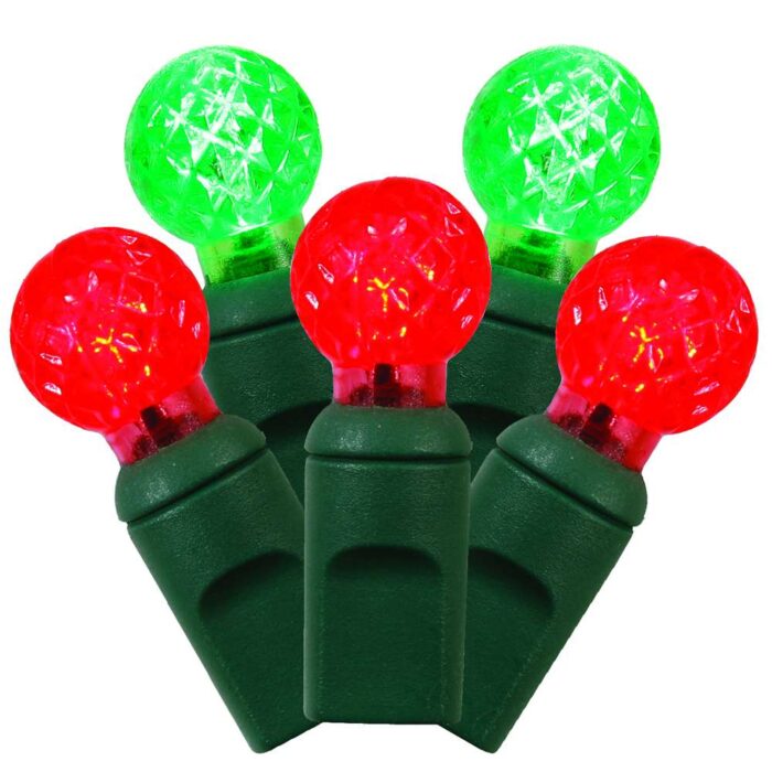 50 Bulb Berry LED G12 Light Sets red and green