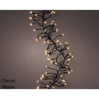 LED 768 Cluster Lights Twinkle Effect Classic Warm Green Cord