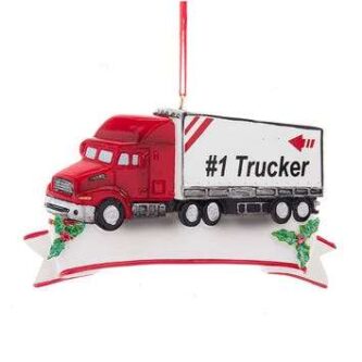 "#1 Trucker" Ornament Personalized