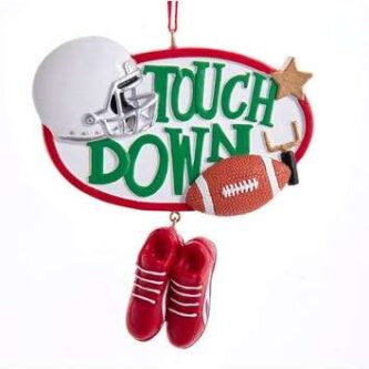 Football "Touchdown" Ornament Personalized