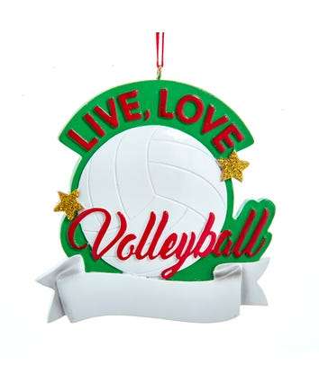 live Love Volleyball Ornament Personalized